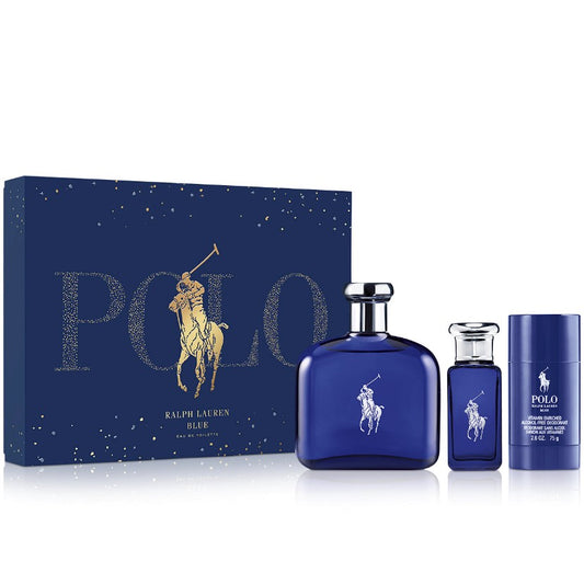 POLO RALPH LAURENT BLUE EAU DE TOILETTE GIFT SET / PERFUME POLO ESTUCHE DE REGALO