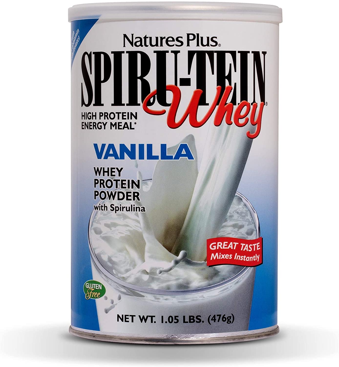 NATURES PLUS SPIRU TEIN WHEY PROTEIN VANILLA 1.05 LBS