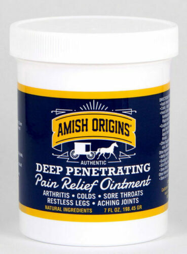 AMISH ORIGINS DEEP PENETRANTING OINTMEAT 7 OZ / CREMA PARA ALIVIO TEMPRAL DE LA ARTRITIS Y DOLORES MUSCULARES